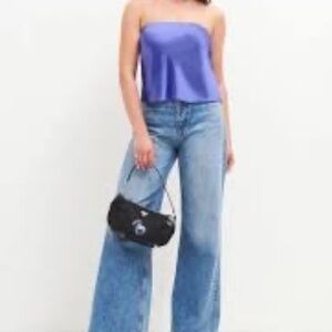 NWT Reformation Jacaranda Spritz Silk Top XS